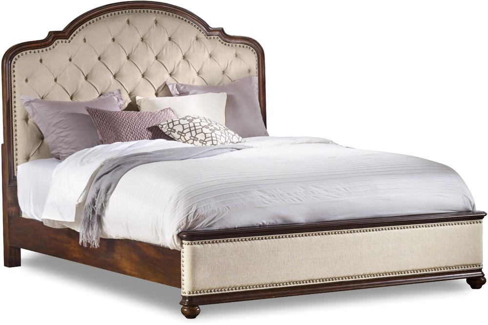Hooker Furniture - Leesburg Queen Upholstered Bed with Wood Rails - 5381-90950 veiw 1