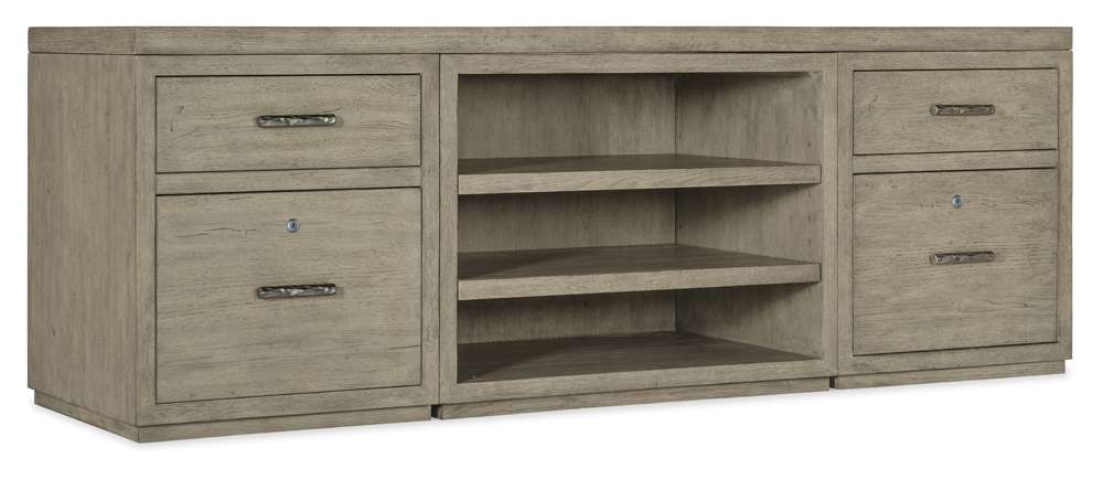 Hooker Furniture - Linville Falls 84in Credenza with Two Files and Open Desk Cabinet - 6150-10918-85 veiw 1