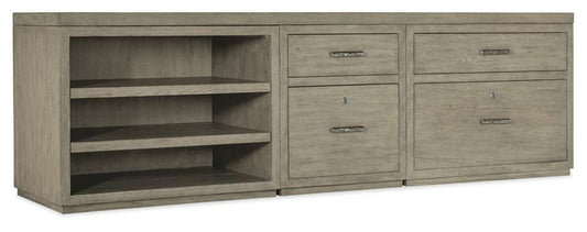 Hooker Furniture - Linville Falls 96in Credenza with File, Lateral File and Open Desk Cabinet - 6150-10929-85 veiw 1