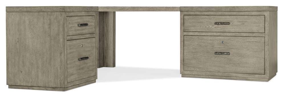 Hooker Furniture - Linville Falls Corner Desk with File and Lateral File - 6150-10935-85 veiw 1
