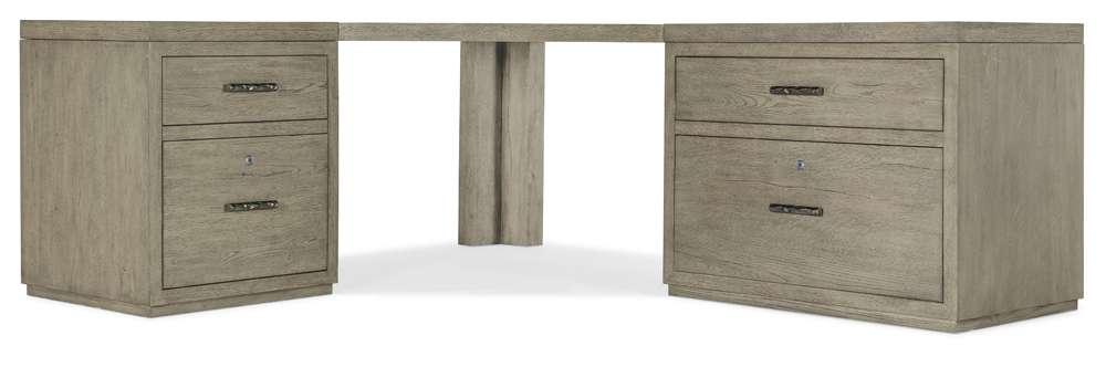 Hooker Furniture - Linville Falls Corner Desk with File and Lateral File - 6150-10935-85 veiw 3