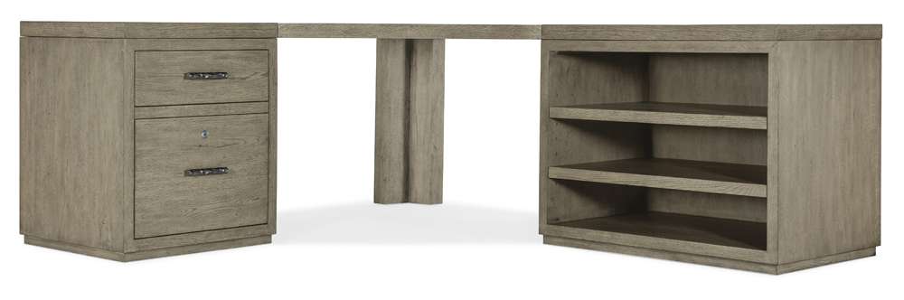 Hooker Furniture - Linville Falls Corner Desk with File and Open Desk Cabinet - 6150-10933-85 veiw 3
