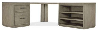 Hooker Furniture - Linville Falls Corner Desk with File and Open Desk Cabinet - 6150-10933-85 veiw 3