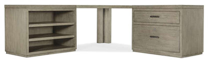 Hooker Furniture - Linville Falls Corner Desk with Lateral File and Open Desk Cabinet - 6150-10936-85 veiw 3