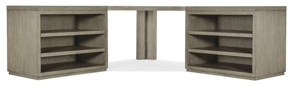 Hooker Furniture - Linville Falls Corner Desk with Two Open Desk Cabinets - 6150-10937-85 veiw 3