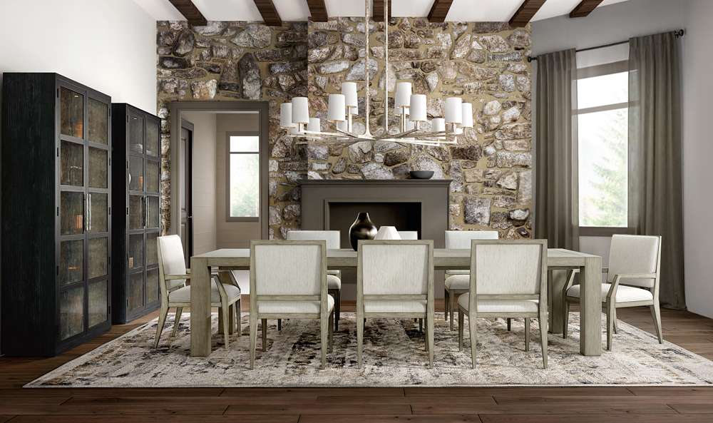 Hooker Furniture - Linville Falls North Fork Rectangle Dining Table w/1-24in Leaf - 6150-75200-85 veiw 4