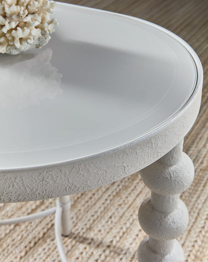 Hooker Furniture - Melange On the Bright Side Oval End Table - Whites/Creams/Beiges - 628-80580-02 view 5