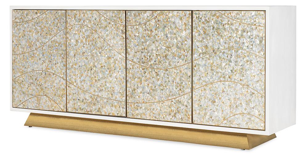 Hooker Furniture - Melange Shelly Credenza in Whites/Creams/Beiges - 628-55103-02 veiw 3