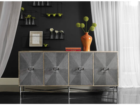 Hooker Furniture - Melange Zola Four-Door Credenza - 638-85316-LTGY veiw 1