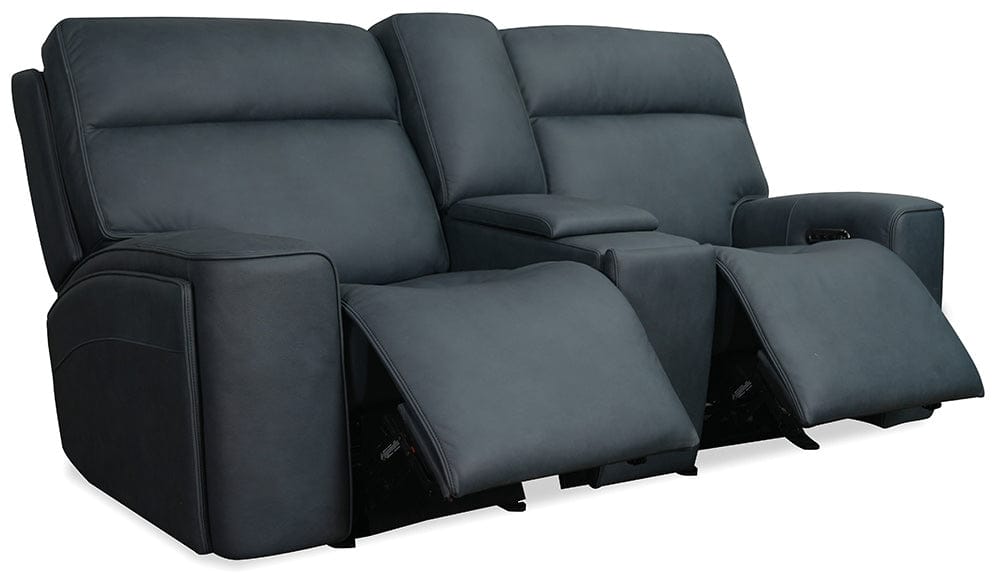 Hooker Furniture - Riverton Power Gliding Console Loveseat with Power Headrest and Lumbar - Blue - SS708-PHLG2C-048 view 5