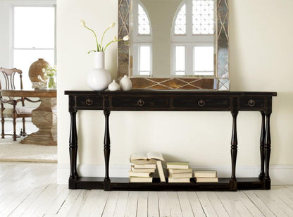 Hooker Furniture - Sanctuary Four-Drawer Thin Console - Ebony - 3005-85001 veiw 1