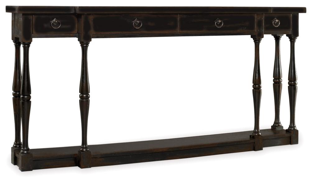 Hooker Furniture - Sanctuary Four-Drawer Thin Console - Ebony - 3005-85001 veiw 2