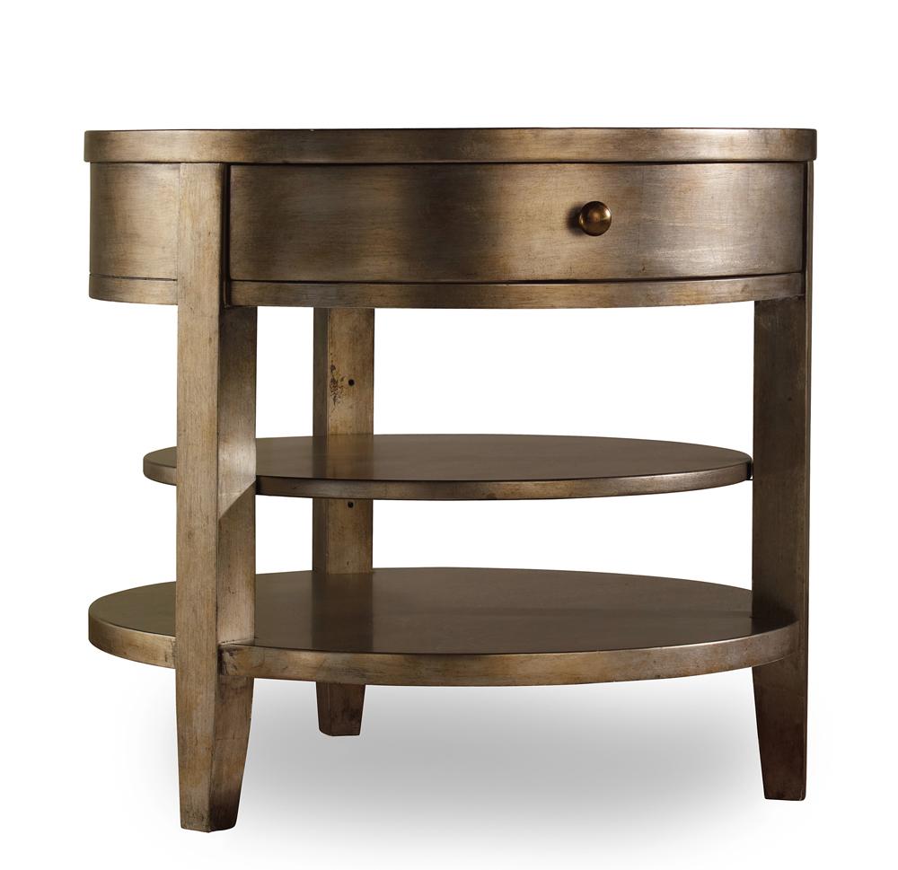 Hooker Furniture - Sanctuary One-Drawer Round Lamp Table - Visage - 3014-50003 veiw 1