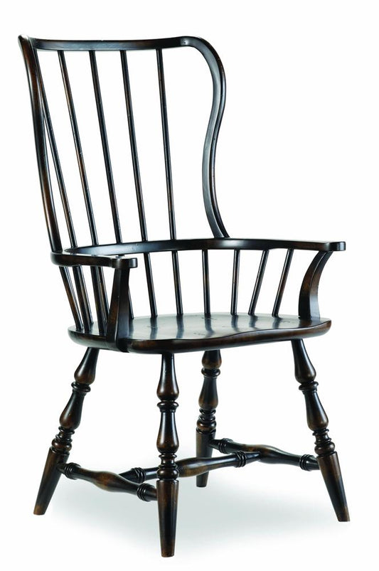Hooker Furniture - Sanctuary Spindle Arm Chair-Ebony - 3005-75300 veiw 1