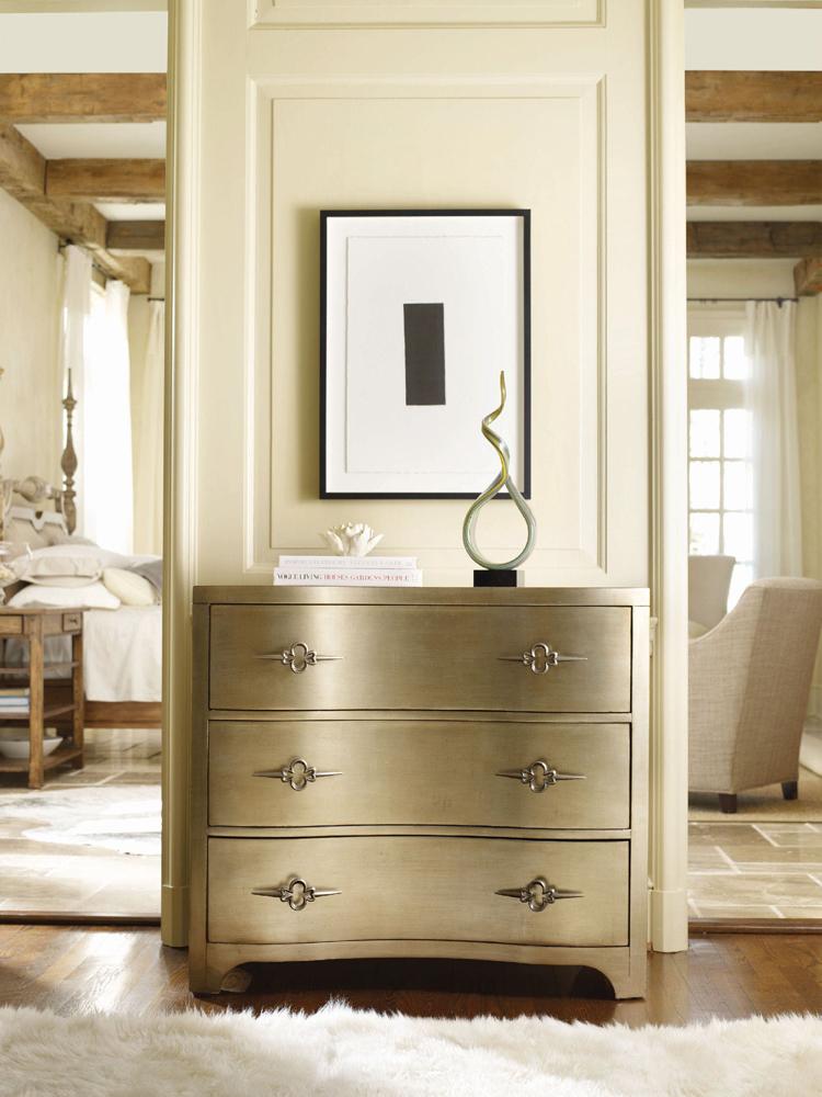 Hooker Furniture - Sanctuary Three-Drawer Shaped Front Gold Chest - 3008-85004 veiw 1