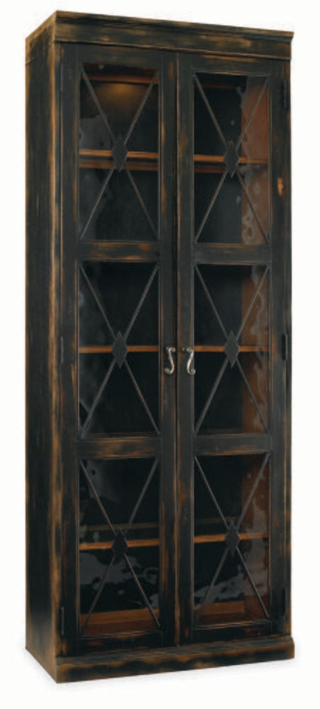 Hooker Furniture - Sanctuary Two-Door Thin Display Cabinet - Ebony - 3005-50001 veiw 1