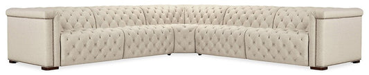Hooker Furniture - Savion Deux 5 Seat Sectional with Three Power Recliners and Six Power Headrests in Beige - SS435-5PC3-414 veiw 2