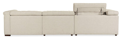 Hooker Furniture - Savion Deux 5 Seat Sectional with Three Power Recliners and Six Power Headrests in Beige - SS435-5PC3-414 veiw 3