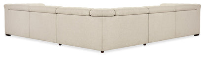 Hooker Furniture - Savion Deux 5 Seat Sectional with Three Power Recliners and Six Power Headrests in Beige - SS435-5PC3-414 veiw 4