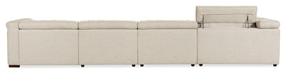 Hooker Furniture - Savion Deux 6 Seat Sectional with Three Power Recliners and Seven Power Headrests in Beige - SS435-6PC3-414 veiw 2