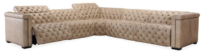 Hooker Furniture - Savion Grandier 5-Piece Power Headrest Sectional w/2 Power Recliners - SS434-G5PS-082 veiw 4