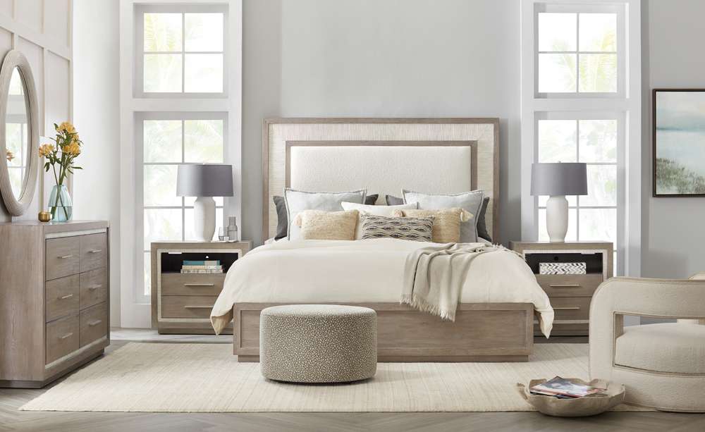 Hooker Furniture - Serenity Rookery Cal King Upholstered Panel Bed - 6350-90260-95 veiw 4