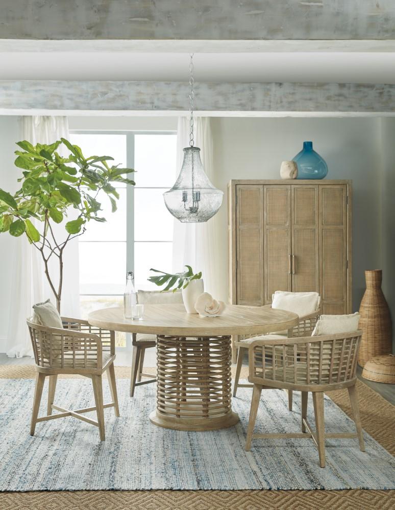 Hooker Furniture - Surfrider 60in Rattan Round Dining Table - 6015-75213-80 veiw 3