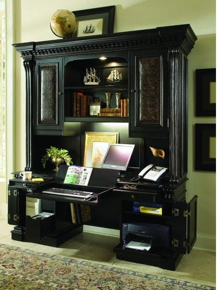 Hooker Furniture - Telluride Computer Credenza with Hutch - 370-10-464_467 veiw 1