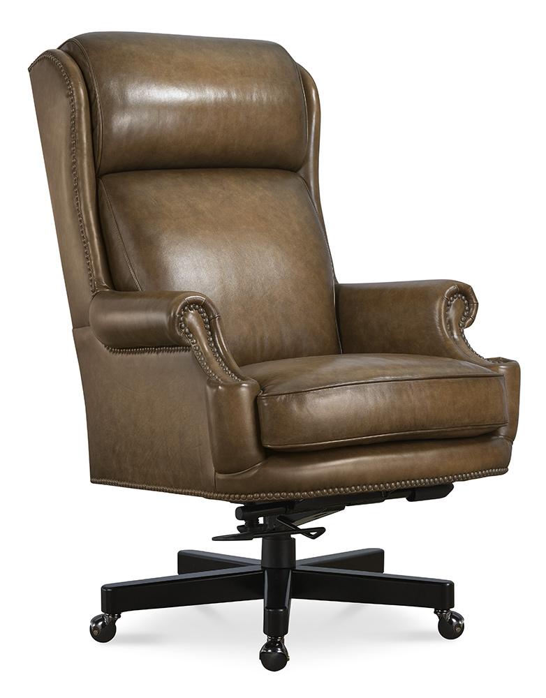 Hooker Furniture - Tucker Executive Swivel Tilt Chair in Brown - EC841-078 veiw 2
