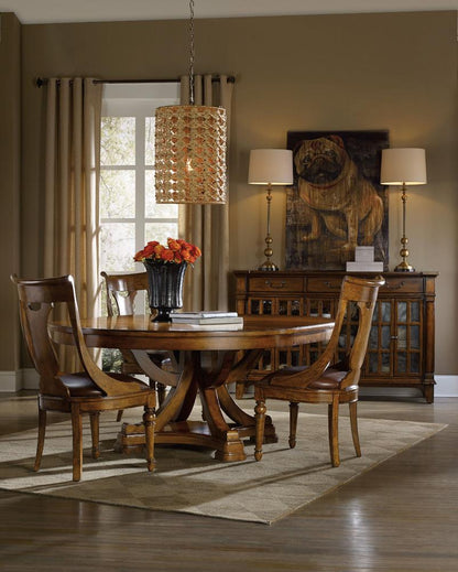 Hooker Furniture - Tynecastle Round Pedestal Dining Table with One 18 Leaf - 5323-75206 veiw 3