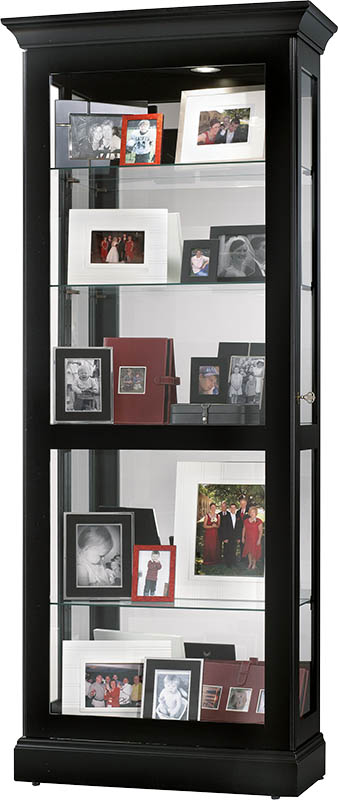 Howard Miller - Berends Black Satin Curio Cabinet - 680477 veiw 1