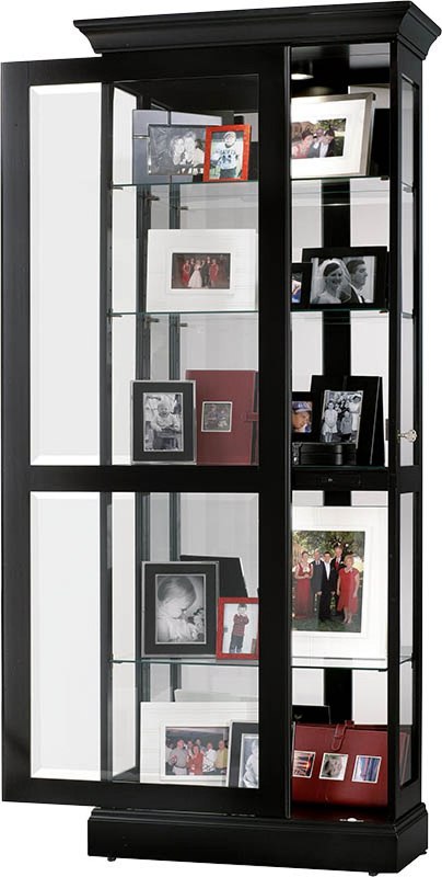 Howard Miller - Berends Black Satin Curio Cabinet - 680477 veiw 2