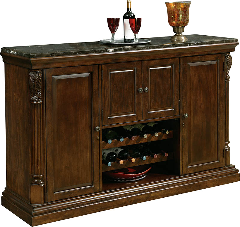 Howard Miller - Niagara Console Rustic Cherry Wine & Bar Cabinet - 693006 veiw 1