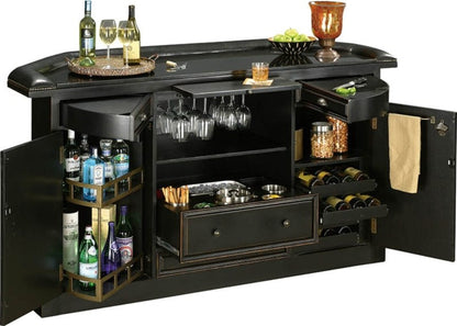 Howard Miller - Northport Bar Worn Black (Brown Underto Wine & Bar Cabinet - 693009 veiw 4