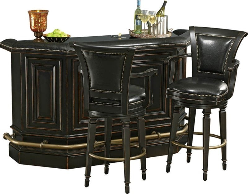 Howard Miller - Northport Bar Worn Black (Brown Underto Wine & Bar Cabinet - 693009 veiw 5