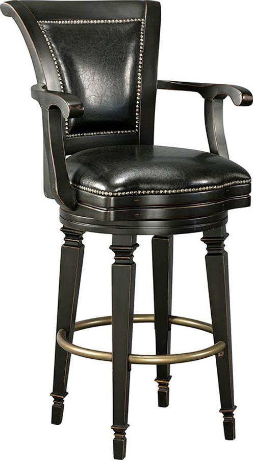 Howard Miller - Northport Worn Black Bar Stool - 697009 veiw 1