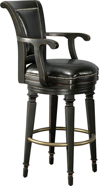 Howard Miller - Northport Worn Black Bar Stool - 697009 veiw 2