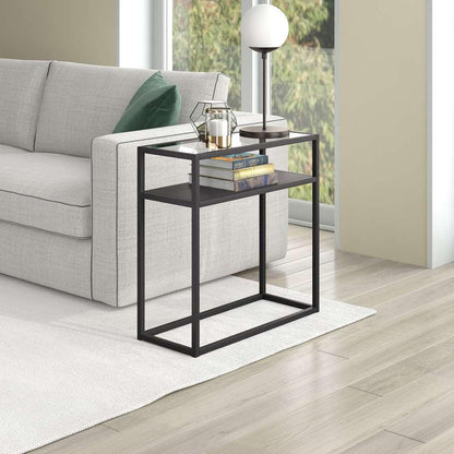 Hudson & Canal - Ada 24in Wide Rectangular Side Table in Blackened Bronze - ST1318 veiw 2