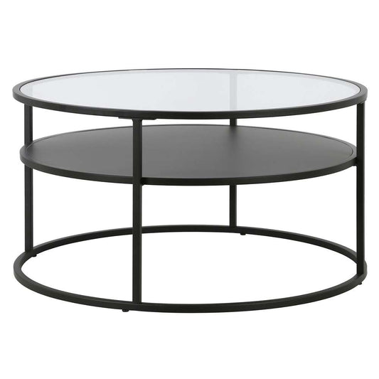 Hudson & Canal - Ada 32in Wide Round Coffee Table in Blackened Bronze - CT1457 veiw 1