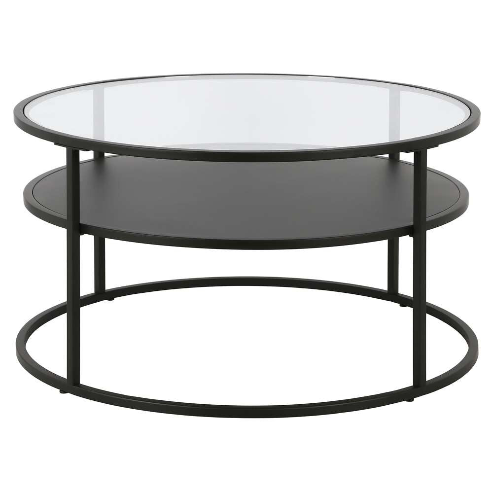 Hudson & Canal - Ada 32in Wide Round Coffee Table in Blackened Bronze - CT1457 veiw 3