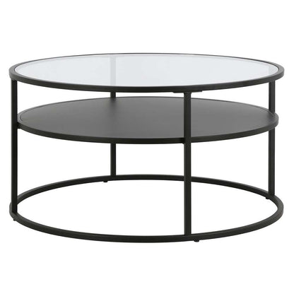 Hudson & Canal - Ada 32in Wide Round Coffee Table in Blackened Bronze - CT1457 veiw 4