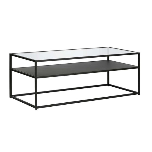Hudson & Canal - Ada 46in Wide Rectangular Coffee Table in Blackened Bronze - CT0356 veiw 1