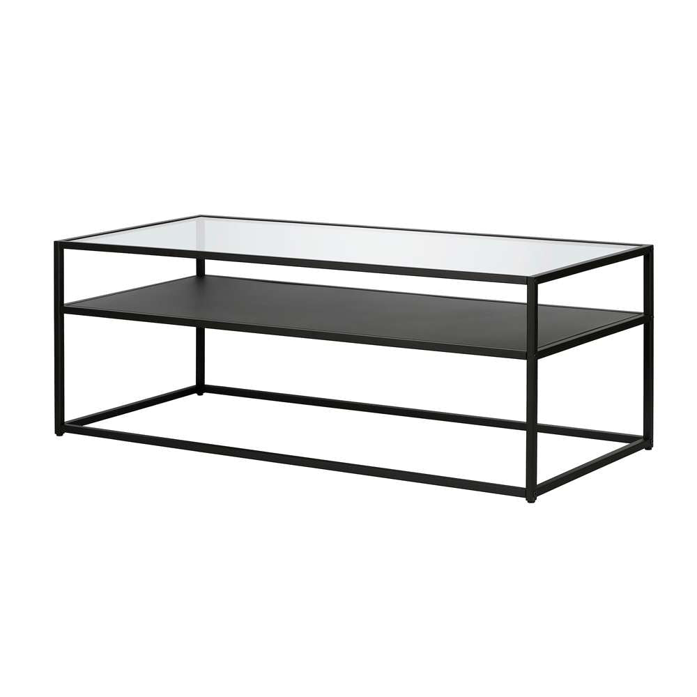 Hudson & Canal - Ada 46in Wide Rectangular Coffee Table in Blackened Bronze - CT0356 veiw 4