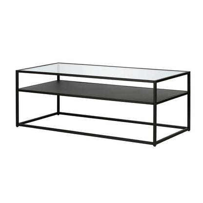 Hudson & Canal - Ada 46in Wide Rectangular Coffee Table in Blackened Bronze - CT0356 veiw 4