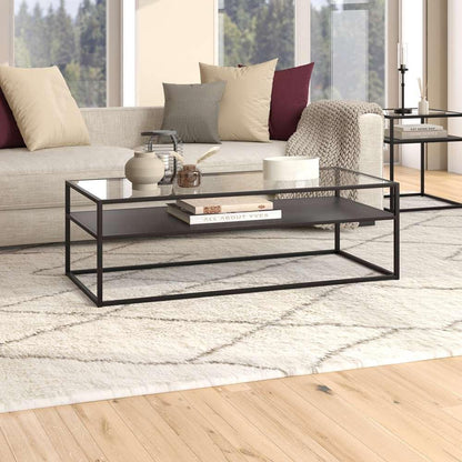 Hudson & Canal - Ada 54in Wide Rectangular Coffee Table in Blackened Bronze - CT1225 veiw 2