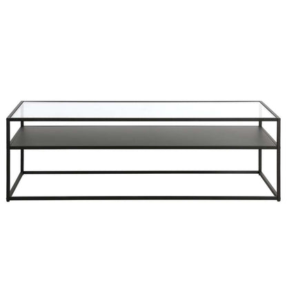 Hudson & Canal - Ada 54in Wide Rectangular Coffee Table in Blackened Bronze - CT1225 veiw 3