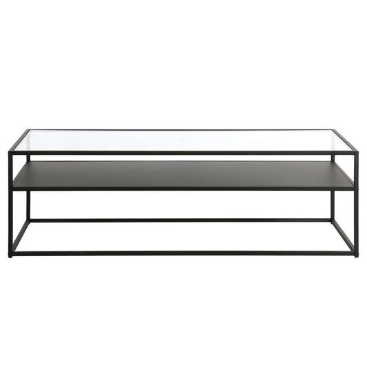 Hudson & Canal - Ada 54in Wide Rectangular Coffee Table in Blackened Bronze - CT1225 veiw 3