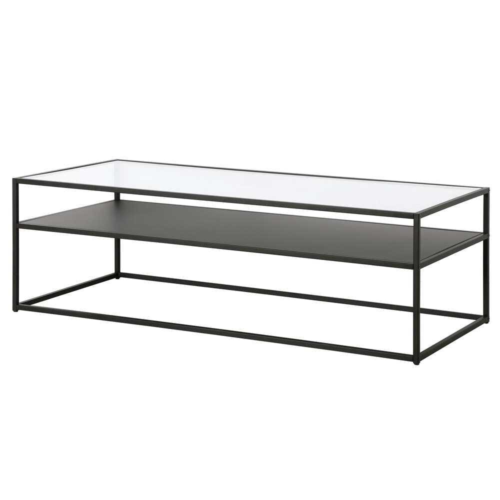 Hudson & Canal - Ada 54in Wide Rectangular Coffee Table in Blackened Bronze - CT1225 veiw 4