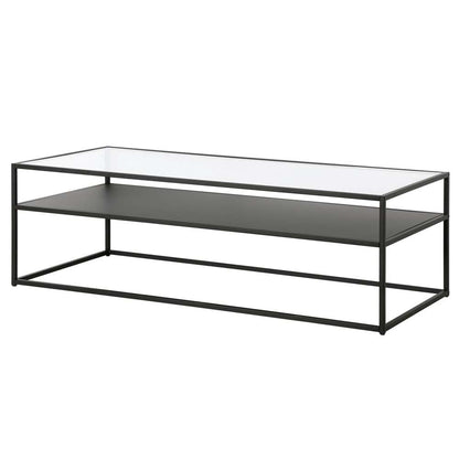 Hudson & Canal - Ada 54in Wide Rectangular Coffee Table in Blackened Bronze - CT1225 veiw 4