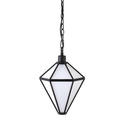 Hudson & Canal - Adara 10in Wide Pendant with Glass Shade in Blackened Bronze/White - PD1801 veiw 1